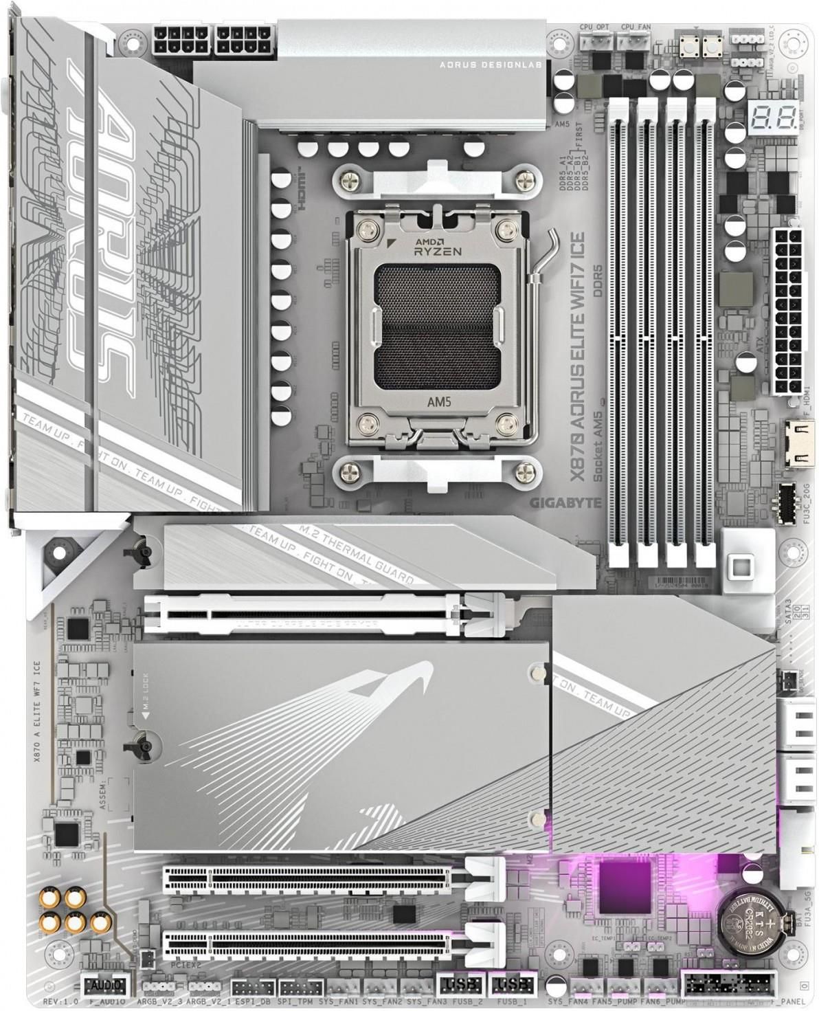 新品未開封 X870 AORUS ELITE WIFI7 ICE ホワイト Gigabyte X870 AORUS ELITE WIFI7 ICE - Płyty główne Socket