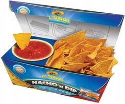 Zdjęcie El Sabor Nachos Zestaw Box Nachosy Solone Sos Salsa Dip Przekąska 175g - Myślenice