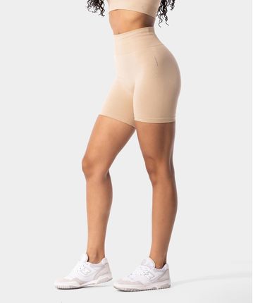 Carpatree Szorty Bezszwowe Sportowe Damskie Simply Seamless Beżowe