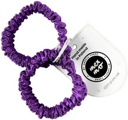 Mexmo Scrunchie Mini Royal Purple Zestaw Dwóch Gumek Jedwabnych