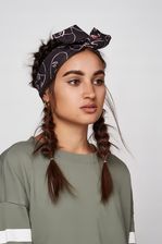 Mersada Opaska Do Włosów Pin-Up Opaska Na Głowę Z Nadrukiem Czarna