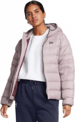 Damska kurtka puchowa pikowana Under Armour Legend Down Hooded Jacket - beżowa