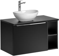 Comad Szafka Z Umywalką I Regałem Santa Fe 80X46X46 Cm Czarny Mat