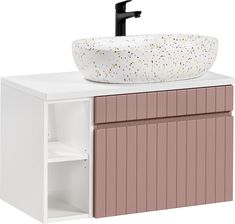 Comad Szafka 80 Cm Iconic Rose Z Umywalką Lili Mw21 I Regałem
