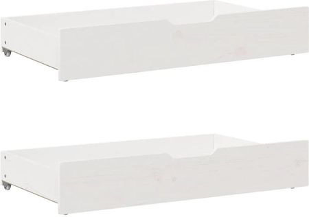 vidaXL Rama łóżka bez materaca biała 135x190 cm lite drewno sosnowe 3309786 - zdjęcie 2