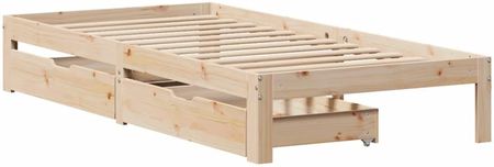 vidaXL Łóżko z litego drewna sosnowego szufladami 90x190 cm 507639097 - zdjęcie 2