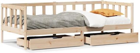 vidaXL Łóżko dzienne z szufladami 90x190 cm lite drewno sosnowe 3302073 - zdjęcie 2