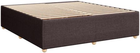 vidaXL Rama łóżka bez materaca ciemnobrązowa 200x200 cm tkanina 3284966 - zdjęcie 3