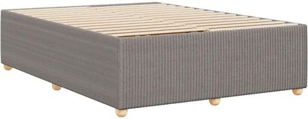 vidaXL Rama łóżka bez materaca taupe 140x190 cm obita tkaniną 3284939 - zdjęcie 3