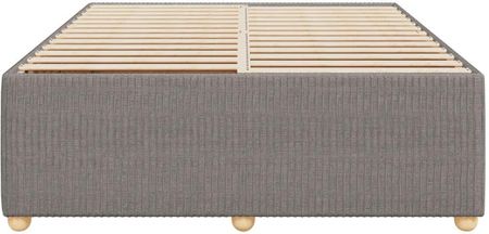 vidaXL Rama łóżka bez materaca taupe 140x190 cm obita tkaniną 3284939 - zdjęcie 2
