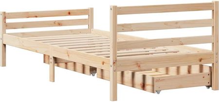 vidaXL Rama łóżka bez materaca 75x190 cm lite drewno sosnowe 3301594 - zdjęcie 3