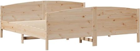 vidaXL Rama łóżka bez materaca 180x200 cm lite drewno sosnowe 3301779 - zdjęcie 3