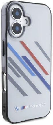 Bmw  Motosport IML Random Stripes do Apple iPhone 16 Szary - zdjęcie 4
