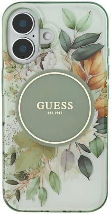 Guess  IML Flower & Tonal Circle MagSafe do Apple iPhone 16 Pro Zielony - zdjęcie 5