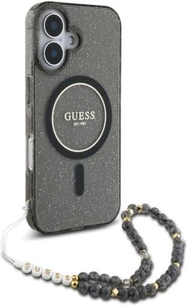 Guess Guhmp16Shgcrelsk Iphone 16 6 1 Quot Czarny Hardcase Iml Glitter With Pearl Strap Magsafe - zdjęcie 4