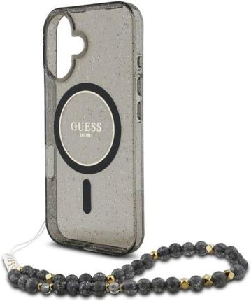 Guess Guhmp16Shgcrelsk Iphone 16 6 1 Quot Czarny Hardcase Iml Glitter With Pearl Strap Magsafe - zdjęcie 5