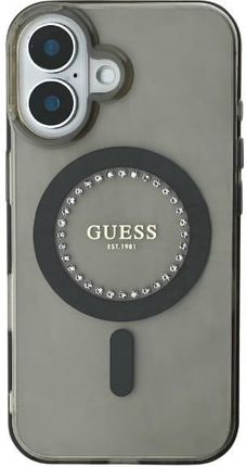 Guess Guhmp16Xpftdtek Iphone 16 Pro Max 6 9 Quot Czarny Black Hardcase Iml Rhinestones Magsafe - zdjęcie 5