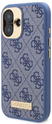 Guess Guhmp16Mu4Gprb Iphone 16 Plus 6 7 Quot Niebieski Blue Hardcase 4G Logo Plate Magsafe - zdjęcie 4