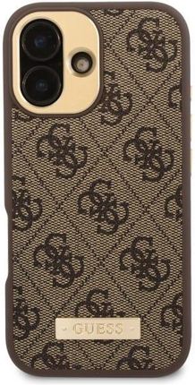 Guess Guessguhmp16Mu4Gprw Iphone 16 Plus 6 7 Quot Brązowy Brown Hardcase 4G Logo Plate Magsafe - zdjęcie 5