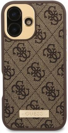 Guess Guhmp16Su4Gprw Iphone 16 6 1 Quot Brązowy Brown Hardcase 4G Logo Plate Magsafe - zdjęcie 2