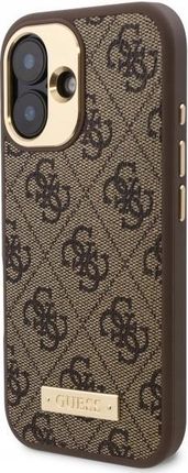 Guess Guhmp16Su4Gprw Iphone 16 6 1 Quot Brązowy Brown Hardcase 4G Logo Plate Magsafe - zdjęcie 5