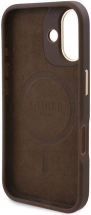 Guess Guhmp16Su4Gprw Iphone 16 6 1 Quot Brązowy Brown Hardcase 4G Logo Plate Magsafe - zdjęcie 6