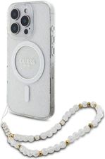 Guess Guhmp16Xhgcrelst Iphone 16 Pro Max 6 9 Quot Przeźroczysty Transparent Hardcase Iml Glitter With Pearl Strap Magsafe