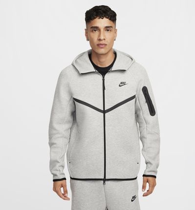 Męska bluza z kapturem i zamkiem na całej długości Windrunner Nike Tech - Szary