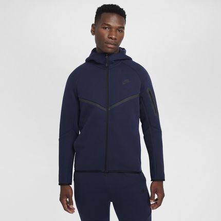 Męska bluza z kapturem i zamkiem na całej długości Windrunner Nike Tech - Niebieski