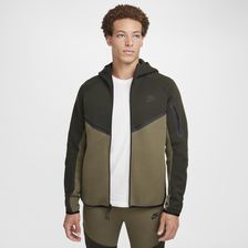 Męska bluza z kapturem i zamkiem na całej długości Windrunner Nike Tech - Zieleń