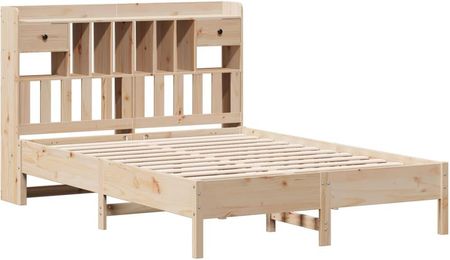 vidaXL Łóżko z litego drewna półką bez materaca 160x200 cm sosna 508938991 - zdjęcie 2