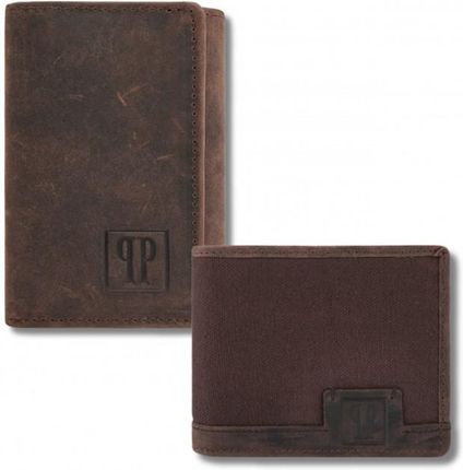 Portfel męski T-02-BR skórzane etui na klucze T-49-BR Zestaw prezentowy Paolo Peruzzi ZUP-124