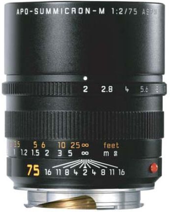Leica 75mm f/2.0 APO-SUmmICRON-M ASPH. (11637)
