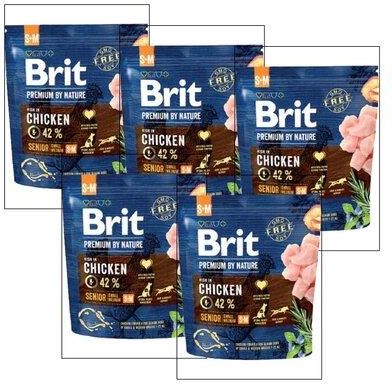 Brit Karma dla psa Premium by Nature Junior Kurczak 5 x 1 kg