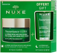Nuxuriance Ultra Bogaty krem ​​przeciwstarzeniowy Global, 50 ml + Globalny krem ​​​​przeciwzmarszczkowy na noc, 15 ml