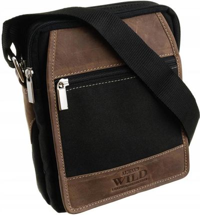 Męska torba crossbody Always Wild Pineripper czarno-brązowy Jeden rozmiar