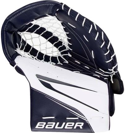 Łapaczka Bauer Supreme Mvpro White/Navy Intermediate Dla Lewej Ręki Normalny