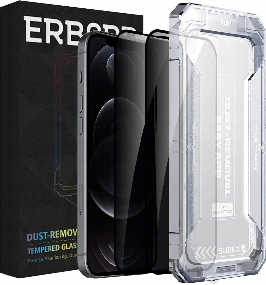 Erbord 2X Szkło Prywatyzujące Do Iphone 12 Pro Z Ramką