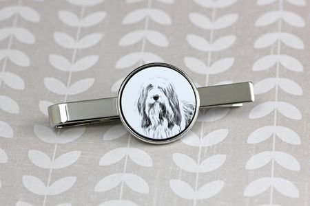Art-Dog Bearded Collie spinka do krawata z psem, z Twoim zdjęciem - zdjęcie 5