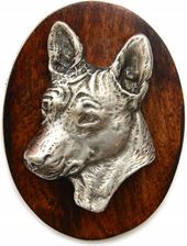 Art-Dog Basenji broszka z psem, z klipsem na wystawę psów na numer startowy