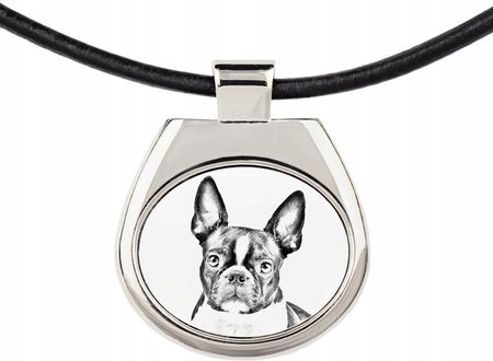 Art-Dog Boston Terrier zawieszka na rzemieniu z psem, naszyjnik ze zdjęciem - zdjęcie 3