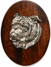 Art-Dog Buldog broszka z psem, z klipsem na wystawę psów na numer startowy