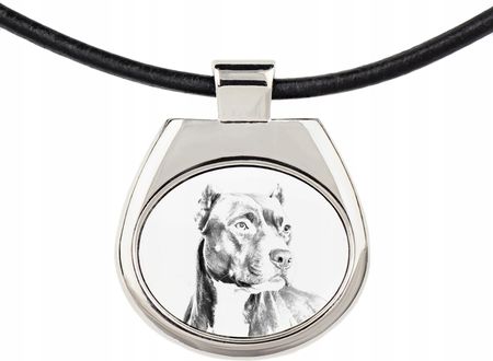 Art-Dog Pitbull, Pit Bull zawieszka na rzemieniu z psem, naszyjnik ze zdjęciem - zdjęcie 2