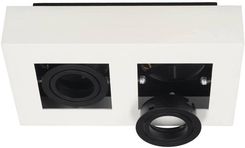 Zdjęcie Edo Solutions Punktowa Oprawa Sufitowa Osmin Rim 2 White Black Ip20 Kwadratowa Podwójna Biały Mat, Wymienny Pierścień, Edo777682 - Lidzbark Warmiński