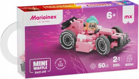 Marioinex Waffle Mini Samochody Race Car Megan 50El. Pink Wyścigi 2W1