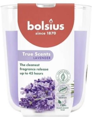 Bolsius True Scents Świeca zapachowa w szkle 97/85 Lawenda