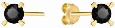 Magar Gold Kolczyki złote z czarnym kamieniem w czterech łapkach (Gramatura: 0.53)