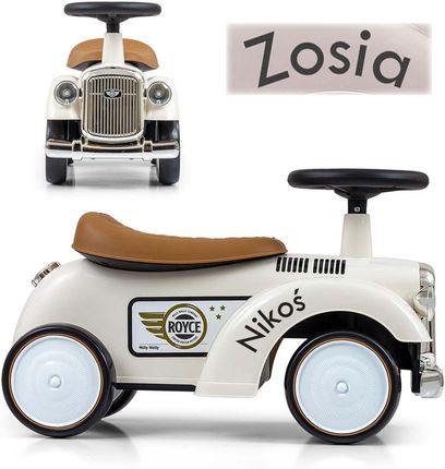 Milly Mally Jeździk Samochód Dla Dziewczynki Na Roczek Chłopca Royce Imię