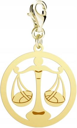 Radziszewska Charms Złoty Zodiak Waga Znak Zodiaku 925 Prezent Kobieta DEDYKACJA - zdjęcie 4