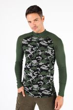 Zdjęcie Woolona Koszulka Męska Z Długim Rękawem 100% Wełny Merino Zielone - Wilamowice